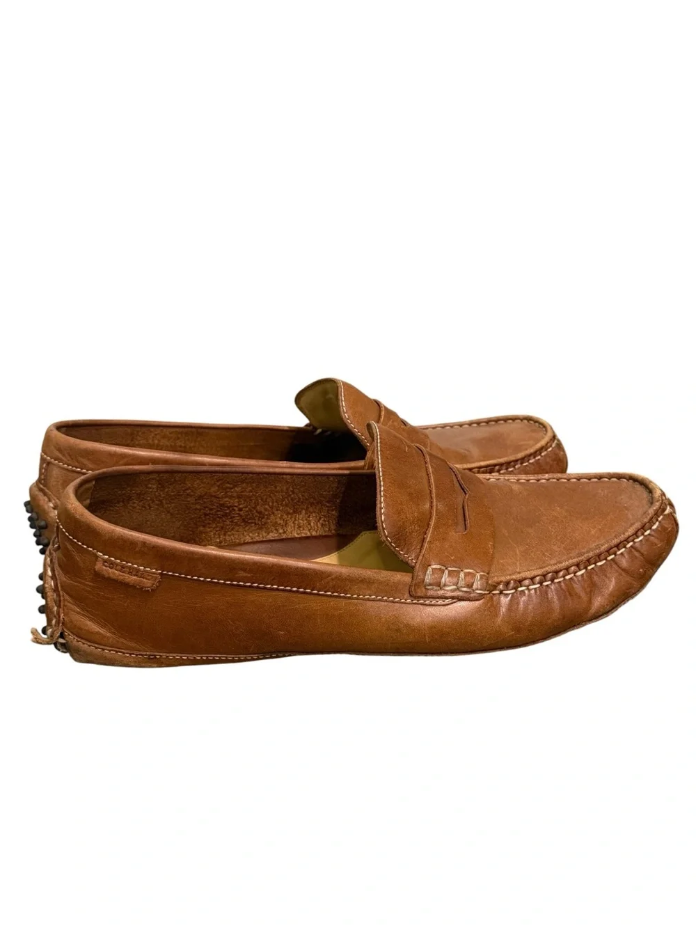 Cole Haan Men’s Size 12M Driving Penny Loafer Shoes Slip On Brown Leather
